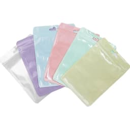 50pcs/lot Reusable Plastic Zip Lock Bags Transparent Macaron color Sealing Bag for DIY Jewelry Retail Display Wrap Packaging Bag