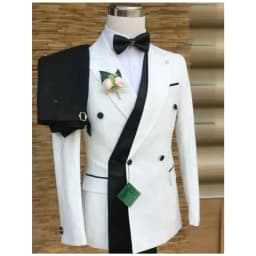 Double Breasted Formal Suits for Men Business Prom Blazer with Pants Wedding Groom Tuxedo Male Suits Custom 2 Pieces Suit Jacket