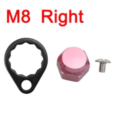 EKfan M8 Daiwa M7 Shimano Left / Right Hand Nut With Black 15MM Lock Washers and Screws For Baitcasting Fishing Reel DIY Parts