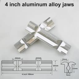 1 Pair V-clip CNC Milling Steel Vise Hard Jaw Fixture V-Type Jaw Aluminum Alloy 4 Inch 5 Inch 6 Inch 8 Inch V-clip
