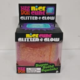 @Needoh Nice Cube Glitter & Glow Squeeze Sensory Stretch Anxiety Relief ADHD Fidget Leisure Adult Gift