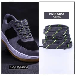 New Twill Two-Tone Shoelaces for Sneakers Flat Shoelace Pattern Premium Colorful Shoe Laces Athletic Unisex Shoestring 1pair
