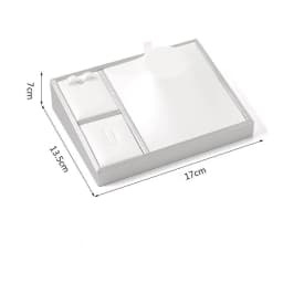 White PU Leather Bust Jewelry Display Stand Holder Bracelet Earring Necklace Ring Jade Counter Pendant Neck Model Organizer Rack