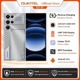 2026 NEW OUKITEL C61 GT 6.88" HD+ Smartphone, 16GB(4+12)+128GB, Android 15 Cell Phone for Samsung, 90Hz, 5150mAh Battery