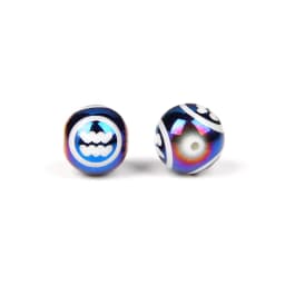12 Zodiac Beads Charms Matte Black Onyx Constellation Beads Cylinder Pendant For DIY Making Jewelry Findings Bracelets Neckalces