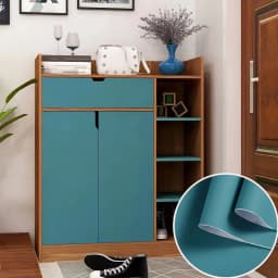 Skin Feel Thick Waterproof PVC Self Adhesive Wallpaper Muebles Furniture Renovation Oil Proof Kitchen Cabinets Armoire Stickers