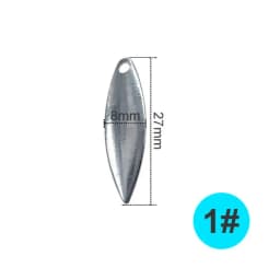 20pieces Willowleaf Spinner blades+ Ball Bearing Swivels with Split Rings Trolling Fishing Lures Accessories Spinnerbaits