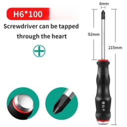 High Hardness Lengthened Magnetic Screwdriver Bit for Car Repair Hand Tool Industry Slotted/Phillips Double-ended Screw Driver