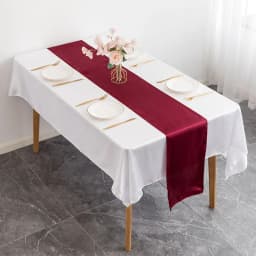 12x108 Inch Satin Wedding Table Runners for Wedding Banquet Table Decorations Bright Silk Smooth Spring Party Chair Sashes Bows