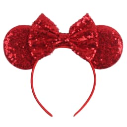 Cute Women Mouse Ears Leopard Print Headbands for Girls Baby Women Sequins 5"Bows Hair Accessories Adults Hairbands Kids Gift