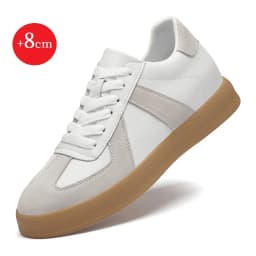 Invisible Height-Increasing Shoes 8cm German Training Shoes for Men, Summer Breathable Casual Sneakers, Genuine Leather Retro Versatile Forrest Gump Shoes 6cm