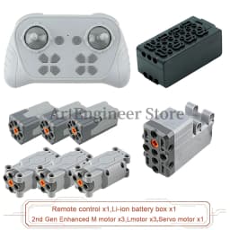 1000mAh 8 Way Remote Programmable APP Control Kit Rechargeable Battery Box Power Functions Motor Building Blocks Set Car Modify