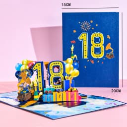 Anniversary Card, Pop Up 1st 18th 21th Birthday Card, Anniversary Number Greeting Cards for Wedding Wife Husband Girlfriend