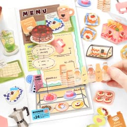 25pcs Kawaii Creative Cosmetics Small Appliance Stickers Material Pack DIY Diary Handmade Scrapbook Aesthetic Supplies