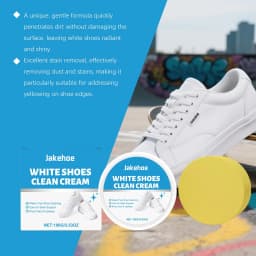 White Shoe Cleaner Cream Sneaker Stain Remover Waterless Cleaning Paste Whitening Repair Polish Leather Canvas Shoe Care 100g