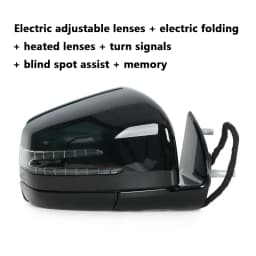 Car Power Rear View Mirror Side Door Mirror Assembly Black For Mercedes Benz W164 X164 ML GL Cl 2005-2019 1668100164 1668100264