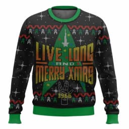 Jean-Luc Picard Star Trek Christmas Style Anime Movie Crew Ugly Christmas Hoodie Cosplay Costume Men's and Women's Fashion Top