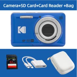 KODAK PIXPRO FZ55 16MP Digital Camera 5X Optical Zoom 28mm Wide Angle 1080P Full HD Video 2.7" LCD Vlogging Camera
