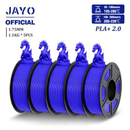JAYO Updgrade 2.0 PLA+ 3D Filament 1.75mm PLA Plus 3D Printer Filament Neatly Wound 3D Filament PLA For FDM 3D Printer 5 Rolls