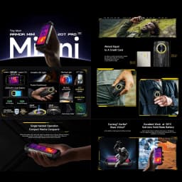 Ulefone Armor Mini 20T Pro Thermal Imaging Rugged Phone 8GB+256GB 4.7 inch Android 14 MTK 6300 5G Octa Core 5G NFC Smartphone