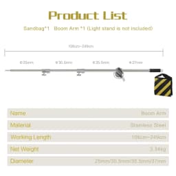 200/280cm Super Stable Tripod Metal Light Stand l Air Pressure Bearing 15kg For Ring Light Live Youtube and Photography Softbox