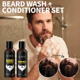 Natural Beard Growth Kit For Men Beard Thickening Care Oil Moisturizing Beard Cream Wax Beard Shampoo Conditioner Beard Styling