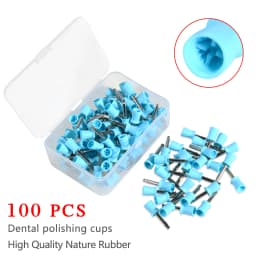100Pcs/Box Dental Rubber Latch type Polishing Prophy Cups Soft Hard White Blue Green Mix Colorful Polish Disposable Cup Dentist