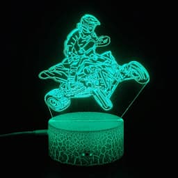 3D Lamp Motorcycle Mountain Bike Led Night Light Usb Cable Battery Colorful Nightlight Bedroom Decor Birthday Gift for Boys Man