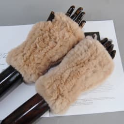 Hot Sale Winter Women Natural Real Rex Rabbit Fur Gloves Good Elastic Knitted Rabbit Fur Mittens Lady Real Rex Rabbit Fur Gloves