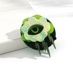 Creative Acrylic Eyes Lighting Geometric Brooch Pins Unique Cartoon Splicing Badge Brooches Women Jewelry Gifts