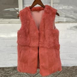 Fancy Rani Real Rabbit Fur Vest Natural Jacket For Women Fashion Leather Autumn Winter Spring Outwear High Quality