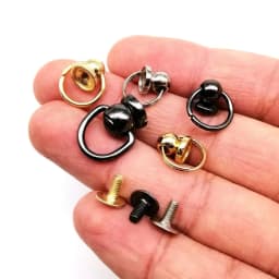 10Pcs/Pack Zinc-Alloy Ball Nail Screwback Screw Back Rivet Stud Spot with O Ring for Handmade Leather Bag Belt Strap Phone Case