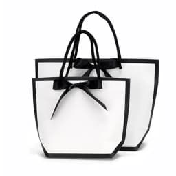 5pcs Ribbon Bow White Pardboard Paper Tote Gift Bags with Handles Shopping Party Wedding Party Birthday Retail Bags