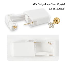 1PC 24K Gold Plated Earring Disposable Ear Piercing Unit Nickel Free Ear Studs with Ball Clasp Safety NO PAIN Piercer Machine