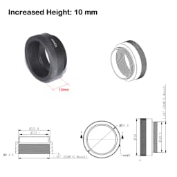 C-CS MOUNT Extension Tube Adapter 5 10 15 20 25 40mm C-Mount Adaptor Spacer Ring For CCTV Lens and Industrial Camera Lens