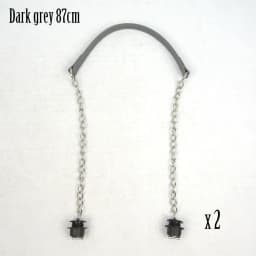 New Tanqu 1 Pair Silver Long Thick Single Chain with OT Metal Buckle Black Screws for Obag O Bag Handles for Women Bag Handbags