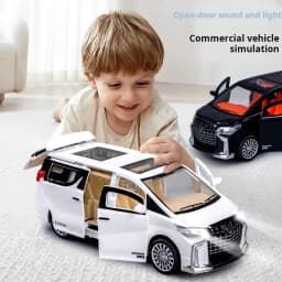 Children's Inertia Pull back Car Toy with Lighting Sound Simulation Commercial Car Model Boy Gift Toy Car Kids Holiday Gift