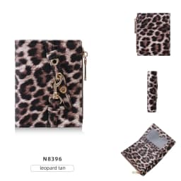 Baellerry Women's Leopard Short Wallets Pu Leather Wallets Vintage Female Coin Purse Large Capacity Hand Bag Card Holder