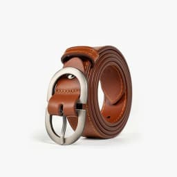BEAUTODAY Belts Women Cow Split Solid Color Silver Buckle Ladies Modern Style Fashion Jeans Dress Accessories Waistband 91060
