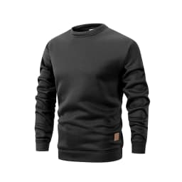 Men's Autumn Long Sleeve Knit Pullover Solid Color Crewneck Warm Sweater Men Casual Loose Sweatshirt Street Sportswear
