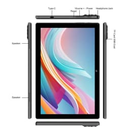 KOOMDIGI T40 Tablet PC 10.1 Inch Android 13 4G LTE Octa Core 12GB RAM (4GB+8GB) 128GB ROM 1280×800 IPS 5MP+13MP Dual Camera 2.4G+5G WiFi 5000mAh Battery