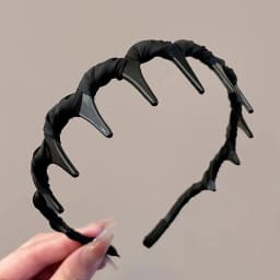 Coffee Polka Dot Ribbon Headband For Women - High Skull Top Hair Bands Face Washing Hairband Elegant Ponytail Hair Accessory