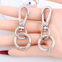 2PCS Swivel Clasp Clip, Double Opening Snap Hook Metal Swivel Clasps Lanyard Snap Hook Clasp for Keychains Bags Purses Lanyard