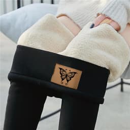 Women Solid Comfortable Stretchy Thermal Plus Size Fleece Lined Velvet Keep Warm Pants Winter Women Leggings High Waist Leggings