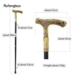 Gold Luxury Eagle Handle Walking Cane Fashion Decorative Walking Stick Gentleman Elegant Cosplay Cane Knob Crosier 90cm