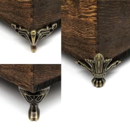 4pcs Jewelry Chest Wood Box Gift Wine Case Decorative Feet Leg Corner Protector Support Bracket with screws Golden Silver Bronze
