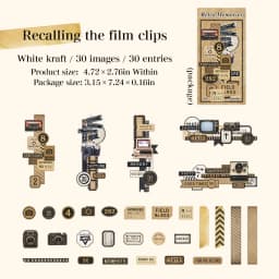 30 Sheets Vintage Memory Series Border Insect Collage Stickers for Scrapbooking DIY Frame Decals Computer Laptop Phone Luggage