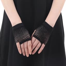 2 Pair/set Black Ladies Sexy Mesh Net Fishnet Gloves Women Hollow Out Holes Fingerless Gloves Disco Lolita Costume Punk Mitten