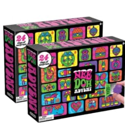 Internet celebrity Needoh’s Advent Calendar 2026 – a festive calendar with squeeze toys and holes for fun.