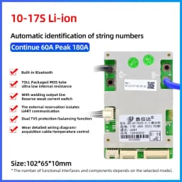 JBD 6S 8S 10S 13S 14S 16S 18S LiFepo4 BMS 24V 36V 48V Smart BMS 20A 30A 40A 50A 60A 80A 100A 120A Balance Lithium 18650 Battery